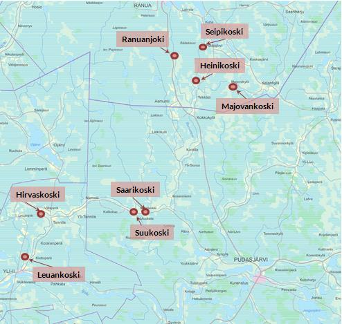 4 Kuva 1. Sähkökalastuskoealojen sijainnit. 3. TULOKSET 3.1 Kirjanpitokalastus Kirjanpitokalastajien saalis vuonna 2015 koostui edellisvuosien tapaan valtaosin hauesta ja ahvenesta (yht. 82 %).