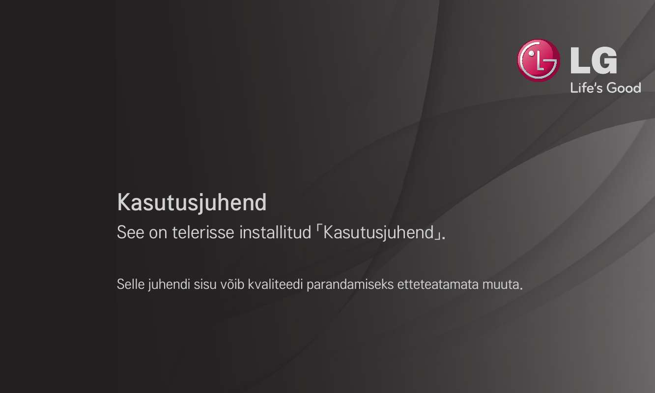 Te saate lugeda soovitusi kasutusjuhendist, tehniline juhis või paigaldusjuhend.