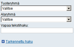 ja klikkaa ok. Hakutulokset näkyvät hakukentän alla. Sieltä voit valita ja tarkastella haluamaasi tilausta, tilauspohjaa, laskua tai hyvityslaskua.