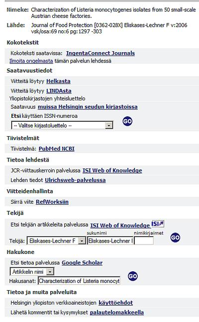 Näin saat kokotekstit työpöydällesi Tiedonhaussa päädyt aina joko lehtilistaan tai viitelistaan. Lehtilistasta pääset lehteen näpäyttämällä lehden nimeä tai -kuvaketta.