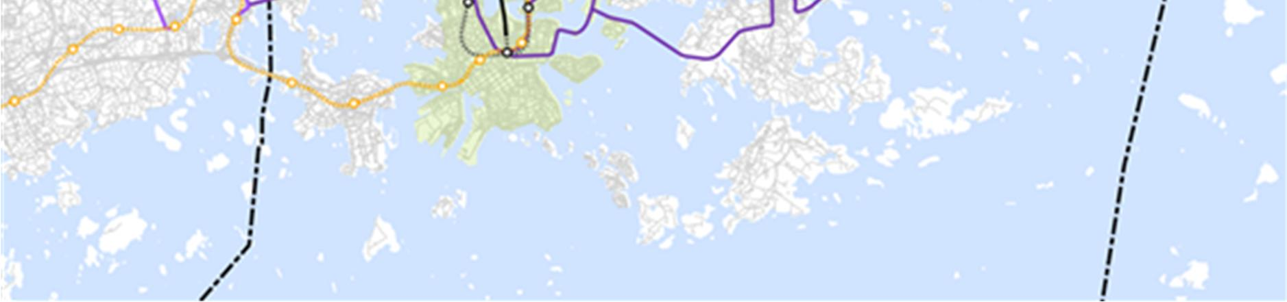 pääkatuja, joiden nopeusrajoitus on 50 km/h. Autoliikenteen verkko bulevardialueen ulkopuolella on HLJ2015-suunnitelman mukainen.