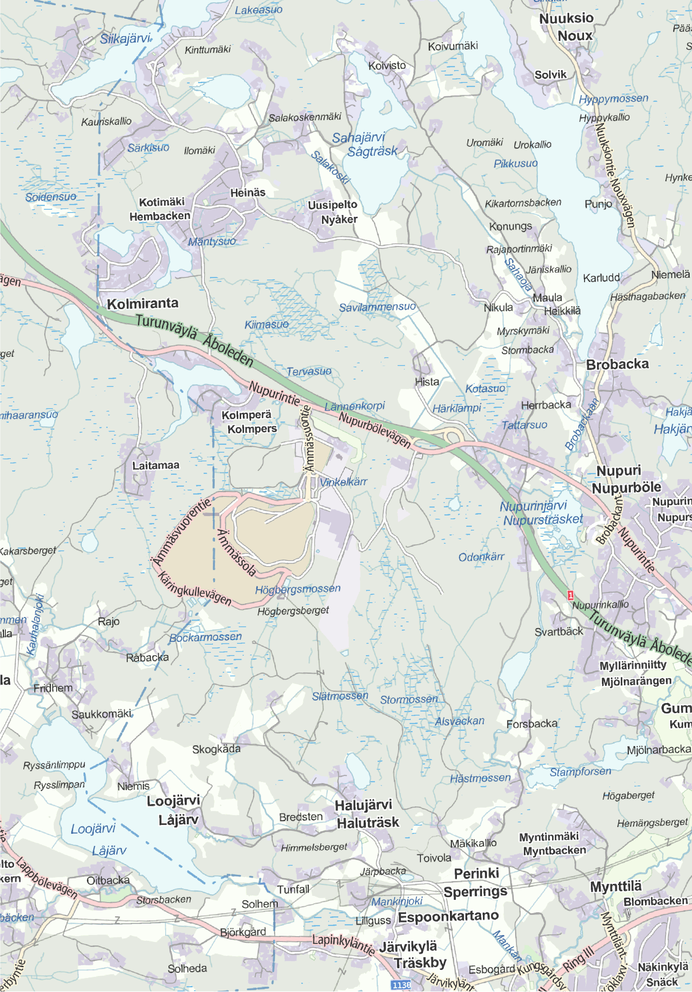 $ Motocrossrata Kulmakorventien ympäristö Tutkimuskohteen nimi ja osoite Piirustuksen sisältö M ittakaava Espoon kaupunki Sijaintikartta 1:20 000 Kulmakorpi, pilaantuneisuustutkimus Ramboll