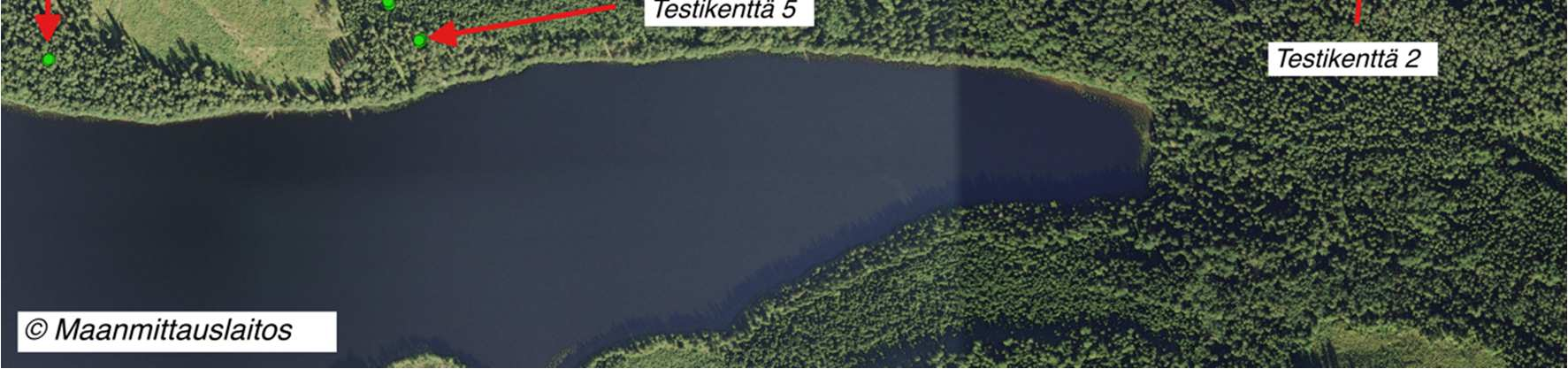 22 Kuvio 10. Suuri-Majoisen testikentät Helpot testikentät sijaitsivat matalassa taimikossa tai aukealla, joiden läheisyydessä ei ollut tiheää metsikköä.