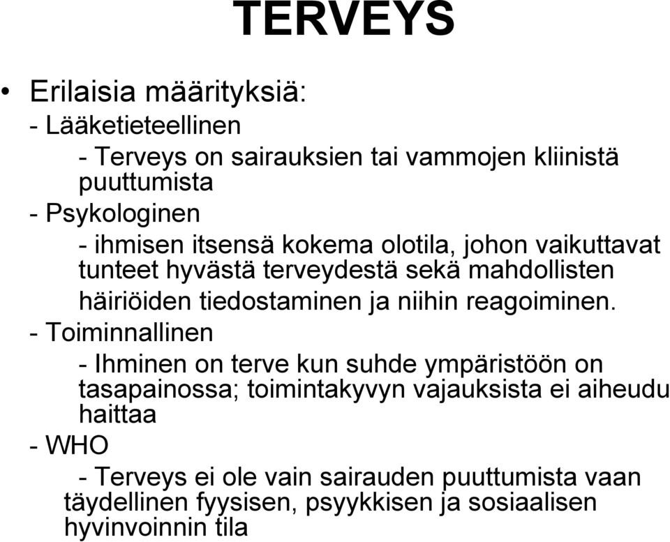 niihin reagoiminen.