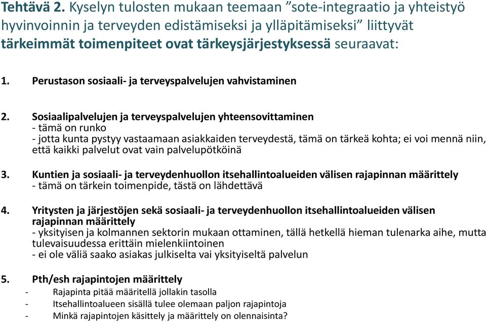 Perustason sosiaali- ja terveyspalvelujen vahvistaminen 2.