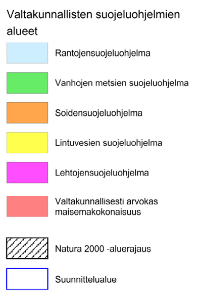 26 Kuva 4. Puulan ja Kyyveden Natura-aluekokonaisuuden suojeluohjelma-alueet. Suunnittelualueella on yhteensä kolmen valtakunnallisen suojeluohjelman kohteita.