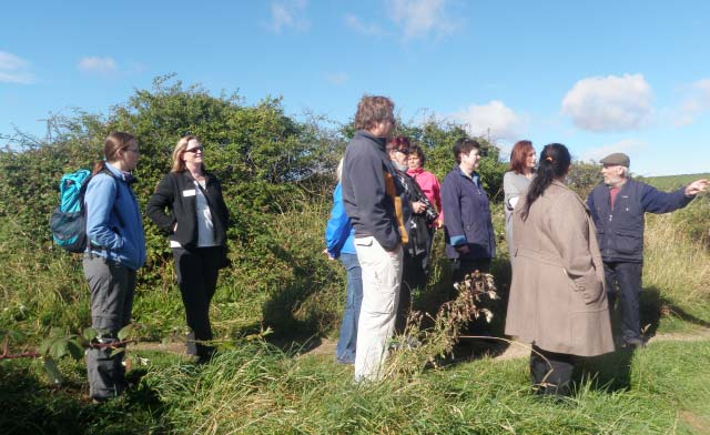 31 Pic 3. Getting introduced into different farmland projects in White Lea Farm. Wednesday 12.4.