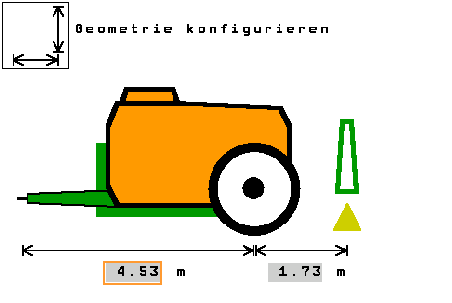 Konetietojen syöttö 7.5.2.7 Hydropneumaattisen jousituksen konfigurointi Hydropneumaattinen jousitus olemassa: (kyllä) (ei) Hydropneumaattinen jousituksen ohjearvon syöttö. Vakioarvo: 60 %.