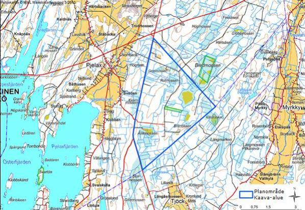 215 Sähköaseman kautta sähköä siirretään sähkönjakeluverkkoon. Tuulivoimapuiston osayleiskaavoituksen tavoitteena on ottaa ympäristön erityispiirteet huomioon.