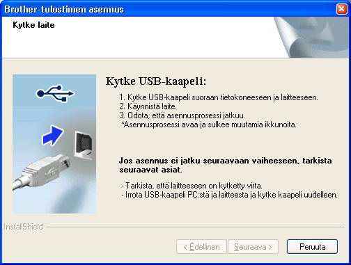 USB Winows USB-liitännän käyttäjät (Winows 2000 Profssionl/XP/XP Profssionl x64 Eition/ Winows Vist /Winows 7) 17 Ennn snnust 18 MFL-Pro Suitn sntminn Vrmist, ttä titokonsn on kytktty virt j ttä olt