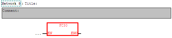 Siemens S7, esimerkki 1 Funktiokutsu täytyy päivittää, aina sen jälkeen kun funktion IN-, INOUT tai OUT-parametrien määrää on muutettu.