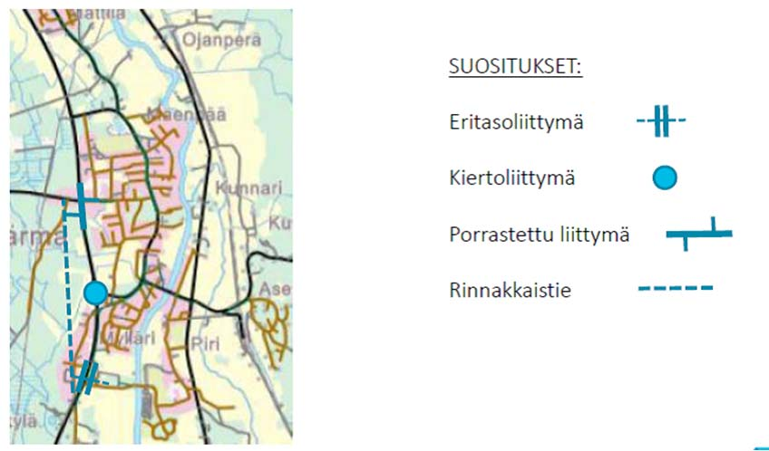 3 1.2 Aiemmat suunnitelmat Vuonna 1992 on tehty aikaisempi Alahärmän Kirkonkylän tieverkkosuunnitelma, jossa esitettiin tieverkkoratkaisuksi kuvan 1.2 mukaista tieverkkoa. Kuva 1.2. Vuoden 1992 tieverkkosuunnitelma.