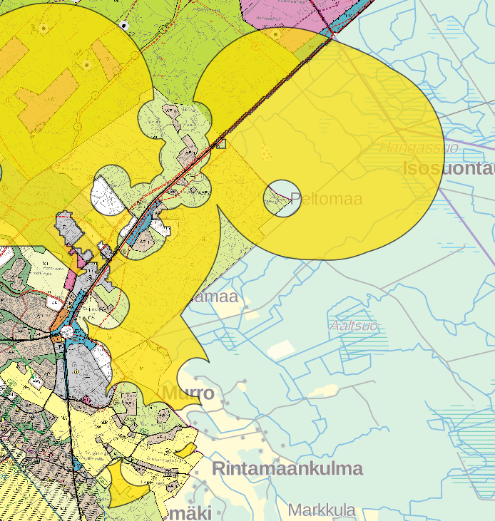 Alue 25, Luvia Eteläisin alueista sijaitsee maisemallisesti tärkeällä peltoalueella. Suurin alue on laaja ja metsäinen.