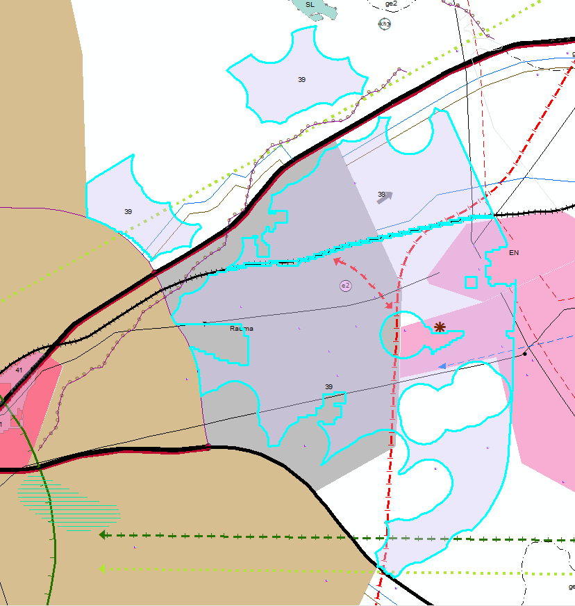 Alue 39, Rauma Alueella on hyvin monipuolisesti energiahuollon ja teollisuuden toimintoja.