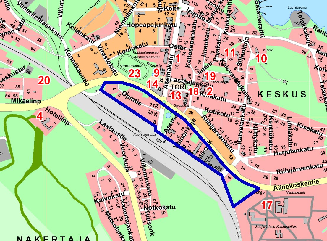 ÄÄNEKOSKI RATAKADUN ASEMAKAAVAN MUUTOS (SUOLAHTI) 20.