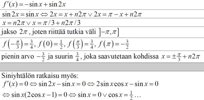 b) n ( ) n lg S n lg lg n 6, 6 lg 9. tan tan sin cos sin cos cos sin sin cos. sin cos sin sin cos cos sin cos sin cos sin cos sin sin cos cos cos sin sin cos Vastaus: Vähintään 7 termiä.