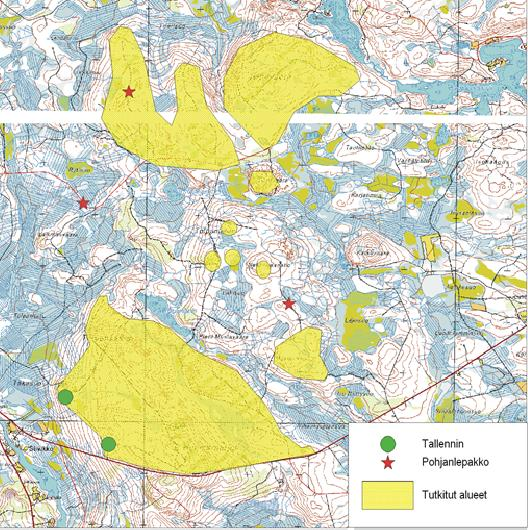 102 Kuva 5-39. Tallentimen sijainnit ja tehdyt pohjanlepakkohavainnot. 5.9.2.2 Liito-orava Liito-oravan esiintymistä selvitettiin suunnitellun tuulivoimapuiston alueella ns.