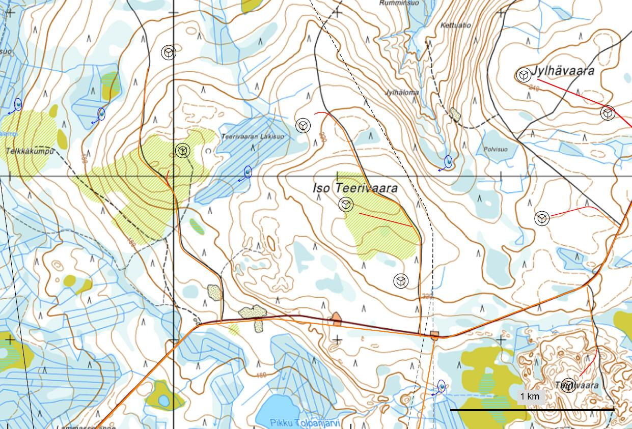 Pohjavesi 110 Hankealueella ei ole pohjavesialueita. Lähimmät pohjavesialueet sijaitsevat useiden kilometrien etäisyydellä hankealueesta.