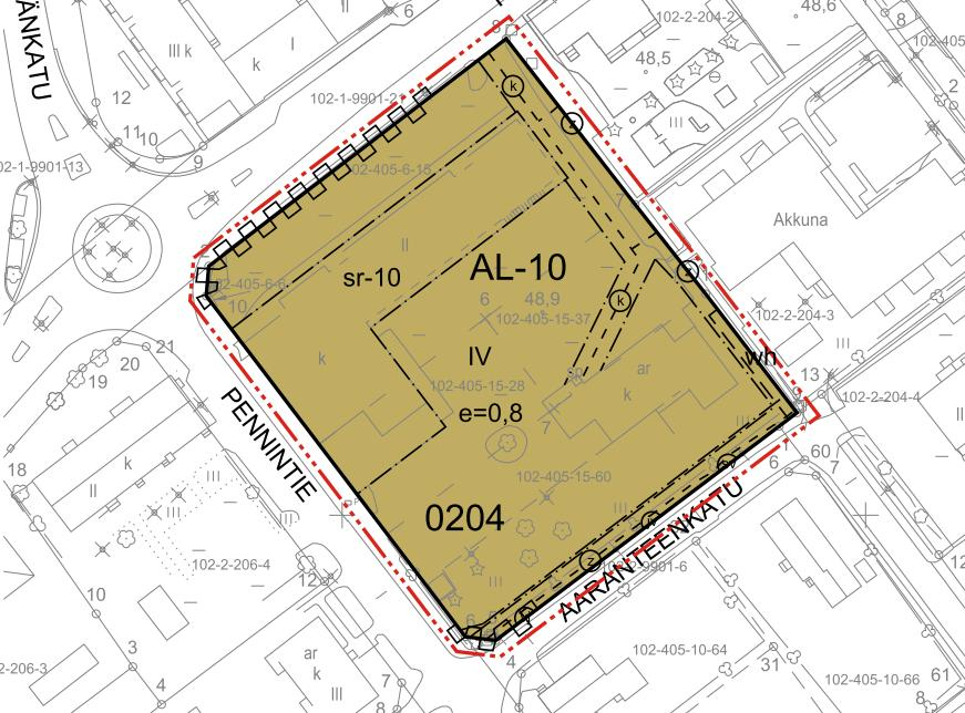 Sivu 17 VIREILLÄ OLEVAT Osuuspankin tontin kaavamuutos Asemakaavan muutosalue sijaitsee Huittisten keskustassa Risto Rytin kadun, Pennintien ja Aaranteenkadun välisellä 6842 m²:n suuruisella