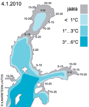Itämeri alkoi jäätyä joulukuussa Marraskuun vaihtuessa joulukuuksi jäätä oli Suomen merialueilla vain sisimpien lahtien perukoissa.