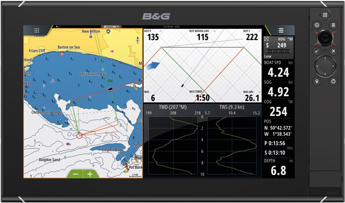 B&G 2017» ZEUS 3 B&G 2017» ZEUS 3 Zeus 3 Suunniteltu ja rakennettu purjehtijoille Näkymä B&G:n kaikissa SolarMax HD IPS -näytöissä on erittäin terävä kuva, laajat katselukulmat ja upea karttojen