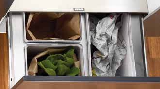 EKOT STALA*EkoCombo Selkeälinjainen EkoCombo helpottaa keittiöaskareita. Keittiöjätteiden lajittelu käy vaivattomasti lähellä työpistettä.