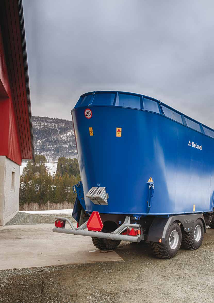 Ajettavat mikserit - parempi sekoitus, parempi rehu Rehuneuvojan ohjeet voivat joskus olla hyvin tarkat. DeLavalin ajettavalla mikserillä on helpompaa antaa lehmillesi juuri ohjeen mukaista rehua.