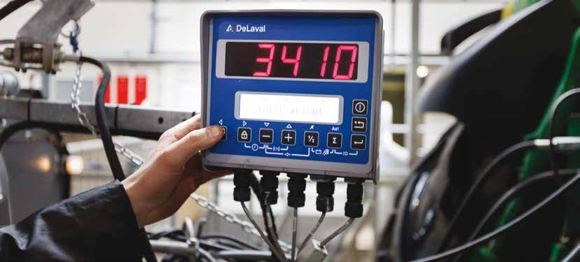 www.delaval.fi Lisätietoja Oy DeLaval Ab Meijeritie 4 00370 Helsinki Puh. 0207 568 201 Fax 0207 568 260 finland.info@delaval.com www.delaval.fi Vaakajärjestelmä tarpeittesi mukaisesti Seosrehun punnitus ja sekoitusaikojen ohjelmointi tehdään vaakajärjestelmään joko manuaalisesti tai DeLaval Optimat -tietokoneohjelmiston kautta.
