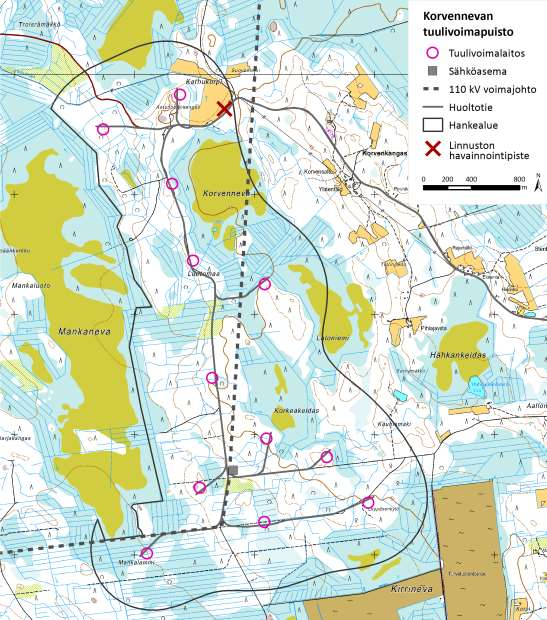 98 (265) Korvennevan tuulivoimapuisto FCG SUUNNITTELU JA TEKNIIKKA OY Kuva 10.19.