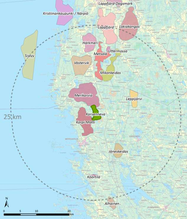 234 (265) Korvennevan tuulivoimapuisto FCG SUUNNITTELU JA TEKNIIKKA OY
