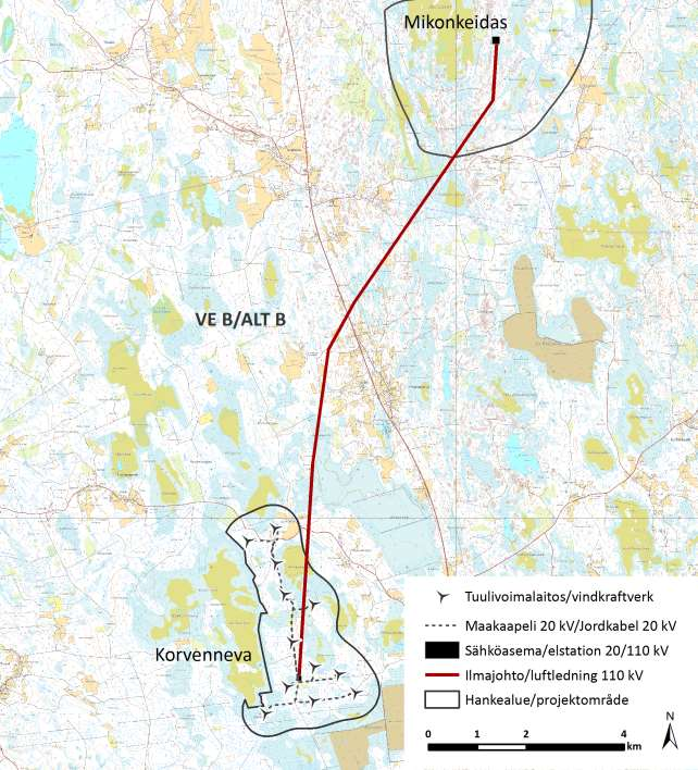 18 (265) Korvennevan tuulivoimapuisto FCG SUUNNITTELU JA TEKNIIKKA OY Ympäristövaikutusten