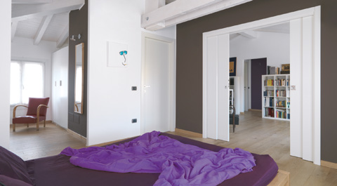npocket Door -kehys Ovilehdet Karmit & vetimet Lisävarusteet Ratkaisut kaikkiin kohteisiin Osaksi väliseinärunkoa rakennettavat Eclisse Pocket Door -liukuoviratkaisut avaavat uusia mahdollisuuksia