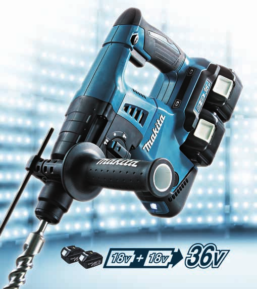 38 Akkukoneet Laserlaitteet Akkuporavasarat 18V+18V Akkuporavasara DHR264Z 18V+18V -Ilman akkua ja laturia!