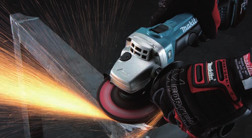 58 Akkukoneet Laserlaitteet Akkukulma- ja akkusuorahiomakoneet 18V Akkukulmahiomakone DGA452RMJ 18V (myös Z-versiona ilman akkua ja laturia) Tehokas kulmahiomakone akkukäyttöisenä.