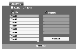 CD- JA WMA-/MP3-LEVYT Soittimella voidaan toistaa MP3-/WMA-muodossa olevia CD-ROM, CD-R tai CD-RW-levyjä. AUDIO CD Kun asetat soittimeen CD-levyn, kuvaruutuun tulee valikko.