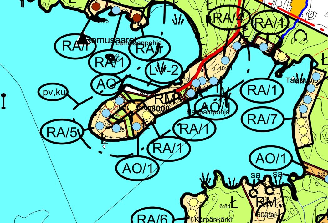 6 Ote Päijänteen ranta-alueiden osayleiskaavasta 4.1.3 Ali-Marttilan ranta-asemakaava Pohjukka niminen 10:114 tila sijaitsee osittain alueella, jolla on voimassa oleva Ali-Marttilan ranta-asemakaava.