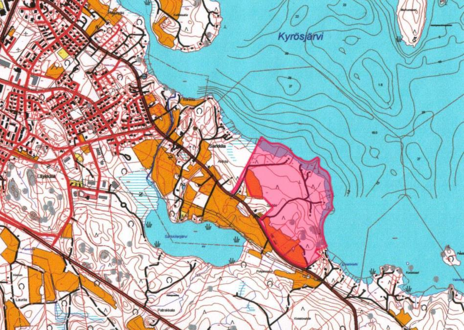 1 IKAALISTEN KAUPUNKI Sarkinranta II:n asemakaava 1 SUUNNITTELUALUE Suunnittelualue sijaitsee Ikaalisten maantien ja Kyrösjärven välisellä alueella noin 2-2,5 km kaakkoon Ikaalisten keskustasta.