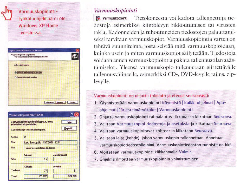ginaaleja on hyödynnetty lisätiedon esittämiseen. Tekstissä on myös viittauksia lisänä olevaan WWW-materiaaliin.