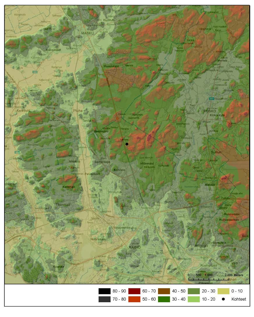 Kuva 6 46 Palovuoren alueen topografia.