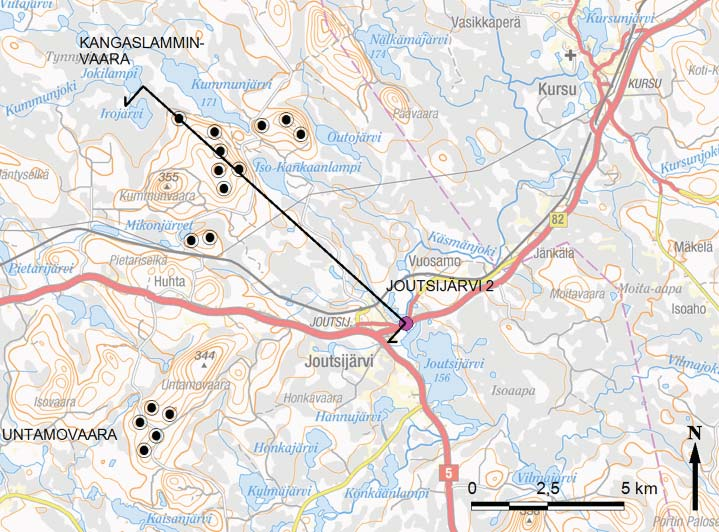 Pohjakar a Kar akeskus Oy, Lupa L9562/12 Pohjakar a Kar akeskus Oy, Lupa L9562/12 Kuva 54. Alla olevan maastopoikkileikkauksen leikkauskohta. Kuva 56.