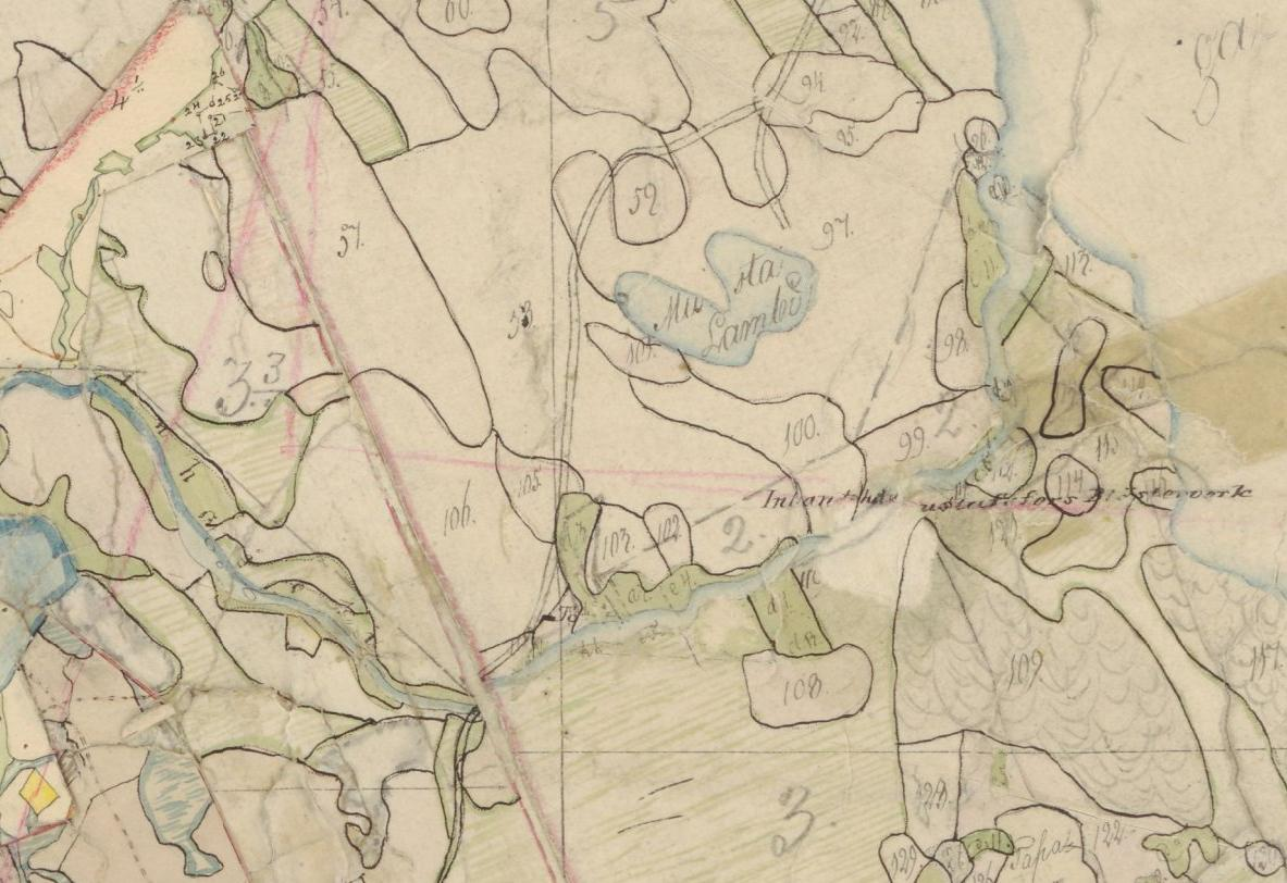 Pohjanmaan maanmittaustoimisto PÖYTÄKIRJAN LIITE 4 7 (20) Kuva 4: Pitäjänkartta vuodelta 1840.
