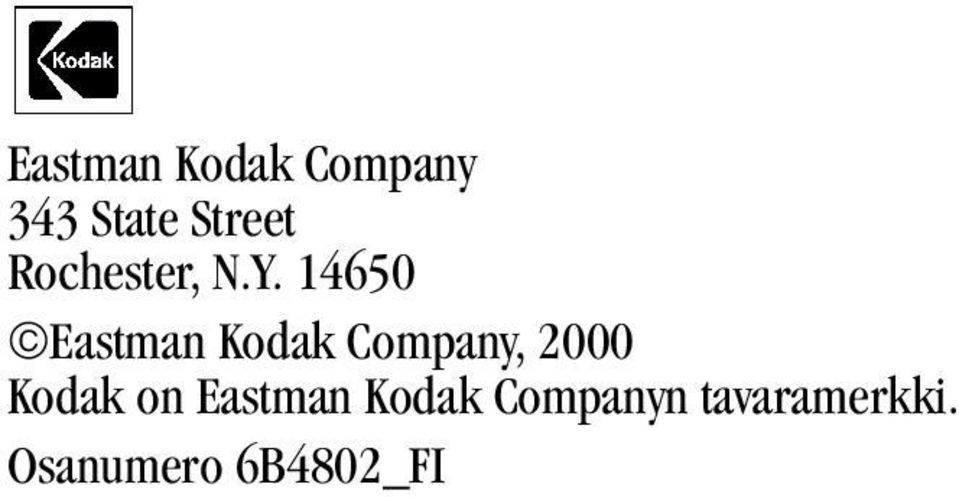 14650 Eastman Kodak Company, 2000