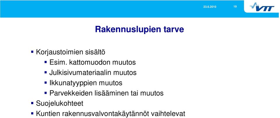 Ikkunatyyppien muutos Parvekkeiden lisääminen tai