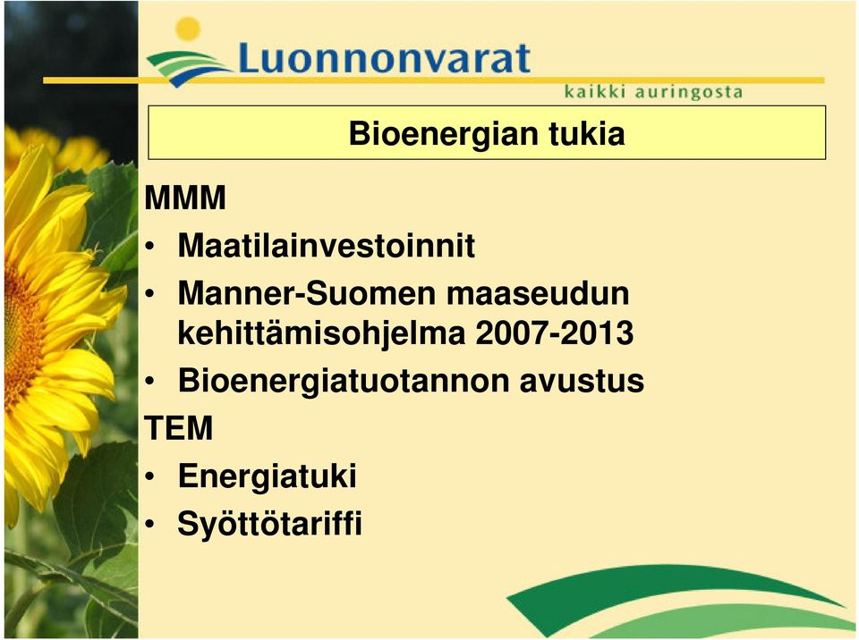 kehittämisohjelma 2007-2013