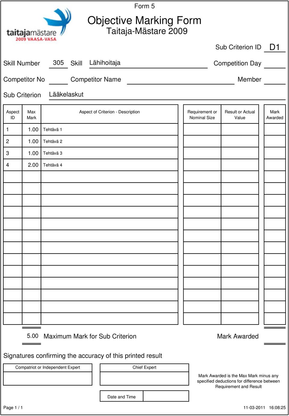 00 imum for Signatures confirming the accuracy of this printed result is the minus any