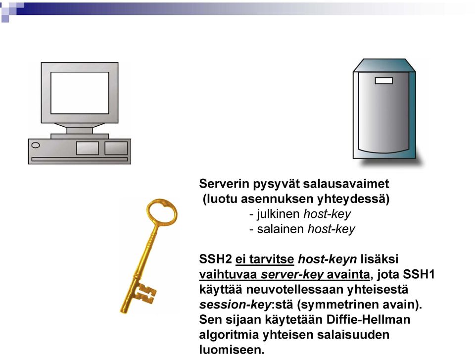 avainta, jota SSH1 käyttää neuvotellessaan yhteisestä session-key:stä