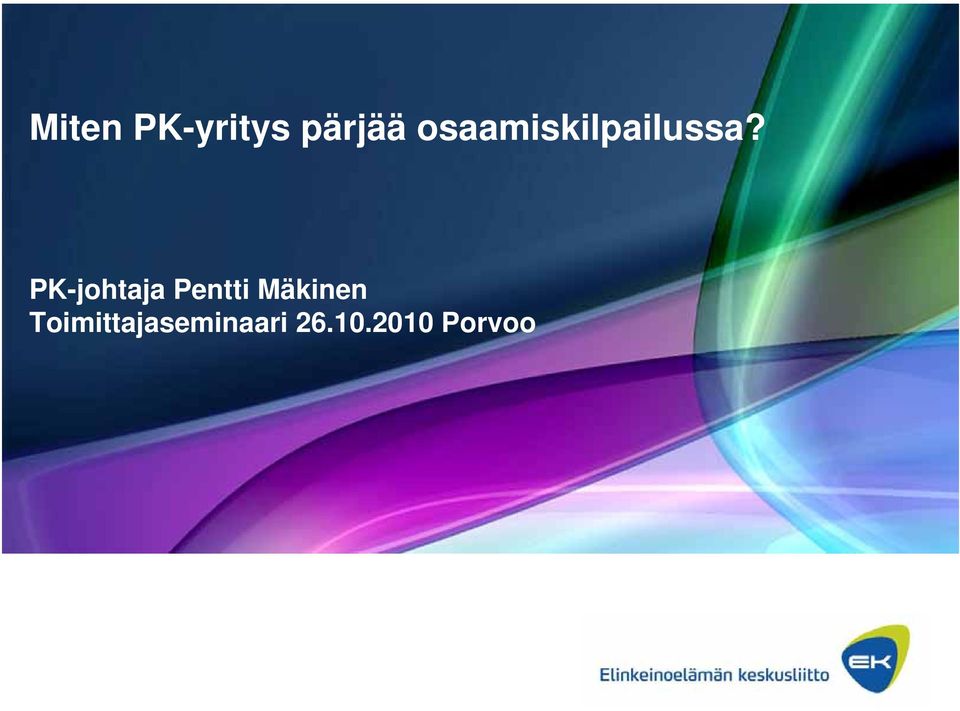 PK-johtaja Pentti Mäkinen