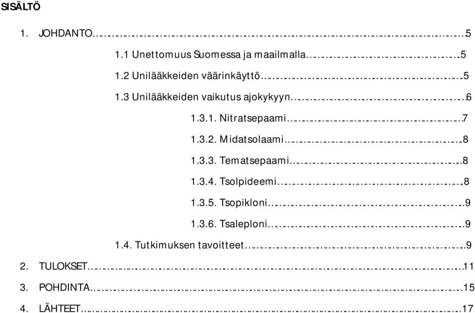 8 1.3.3. Tematsepaami..8 1.3.4. Tsolpideemi.8 1.3.5. Tsopikloni..9 1.3.6. Tsaleploni.