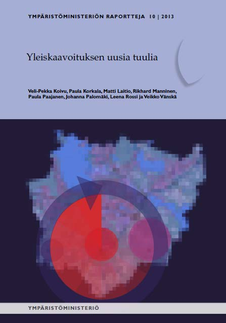 Huhtikuussa ilmestynyt sähköinen julkaisu YM:n raportteja-sarjassa: Yleiskaavoituksen uusia tuulia Jatkoa alueiden strategiseen ohjaamiseen liittyvälle kehitystyölle (STRASI-hanke) Kuusi esimerkkiä