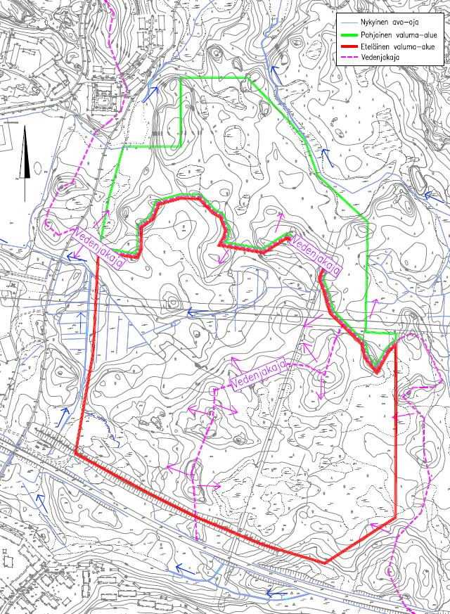 Tampereen kaupunki, Risson asemakaava-alueen hulevesiselvitys 9 Risson asemakaava-alue on osa tuosta alueesta, saatiin selvityksen avulla työhön osa selvitysaluetta koskevista valuma-alueista ja